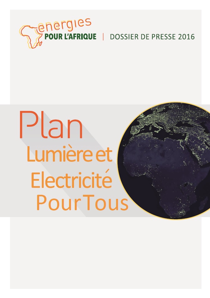 Dossier de presse 2016 
Energies pour l'Afrique 