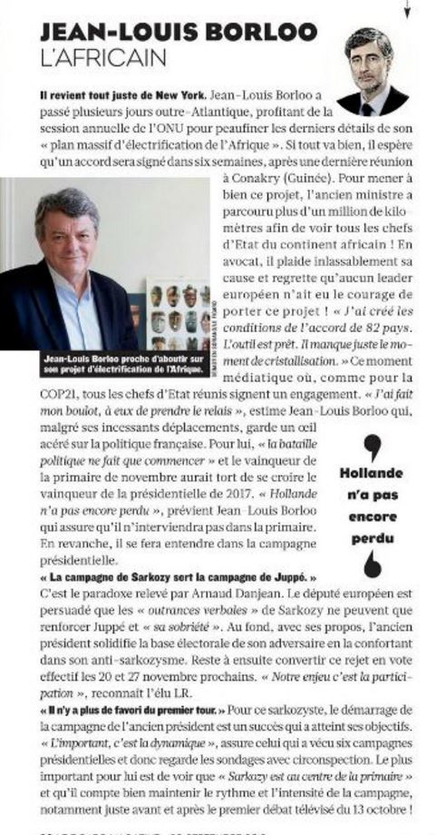 Le Figaro Magazine :Jean-Louis Borloo l'Africain