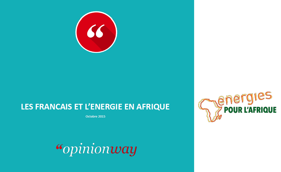 Sondage Opinion Way - Energies pour l'Afrique