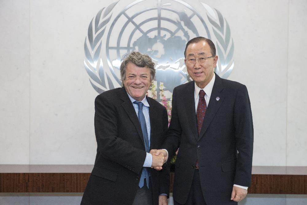 Jean-Louis Borloo rencontre Ban Ki-moon, Secrétaire Général de Nations Unies
