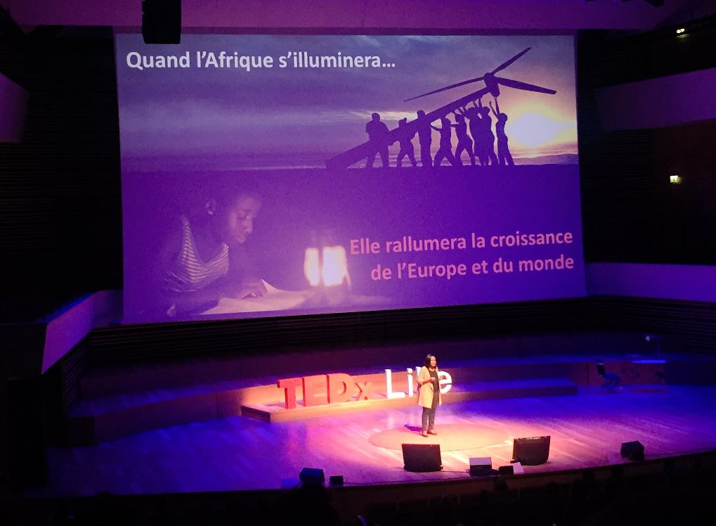 Olga Johnson à TEDxLille avec Energies pour l'AFrique